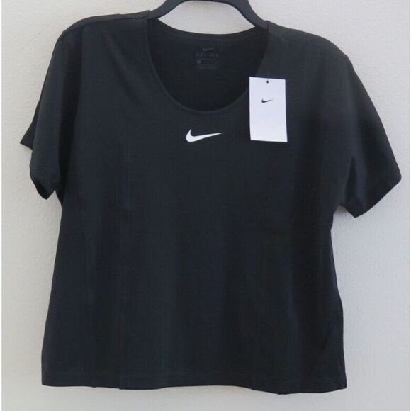 Nike DJ0915 010 Women’s Sz S Black Dri-Fit Athletic Running Jogging Shirt - Picture 1 of 4